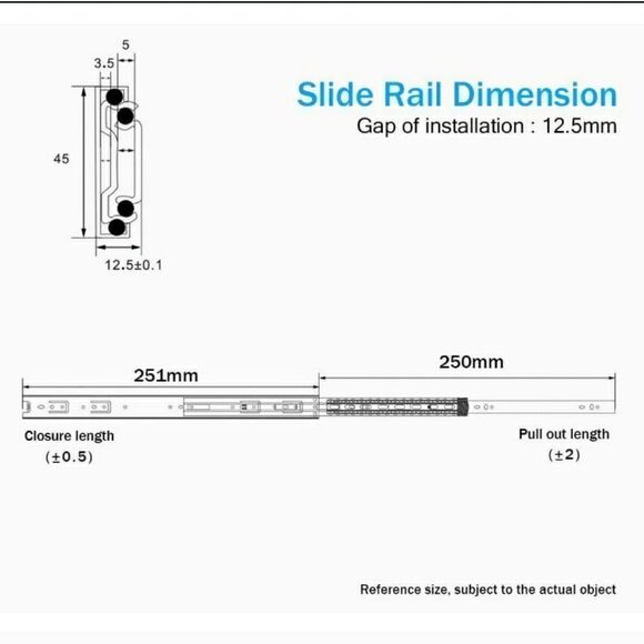 Stainless Steel Drawer Slides NEW and in Original Packaging - Picture 5 of 16